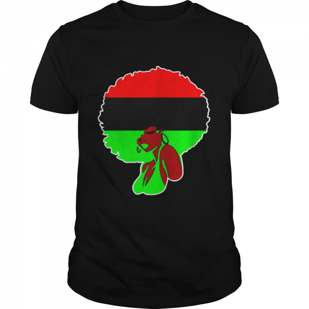 African flag afro girl shirt
