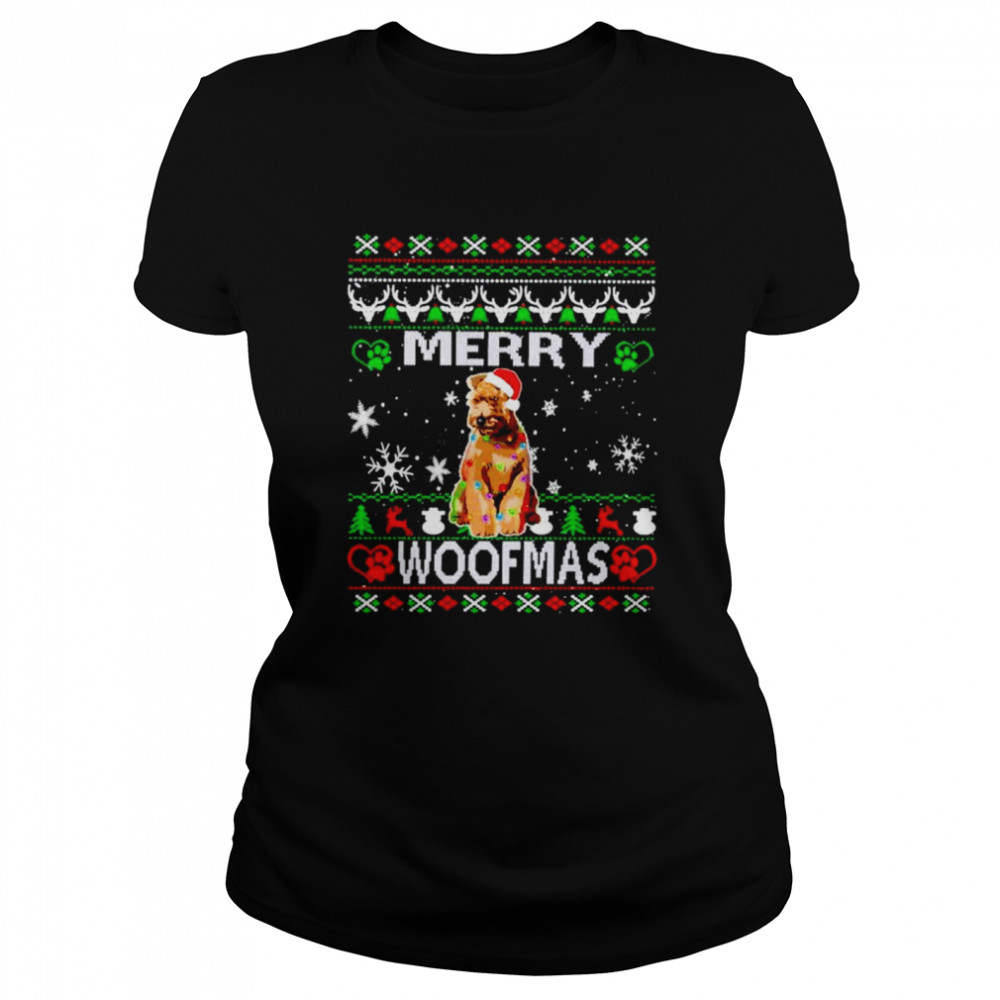 Merry Woofmas Wheaten Christmas shirt Classic Women's T-shirt