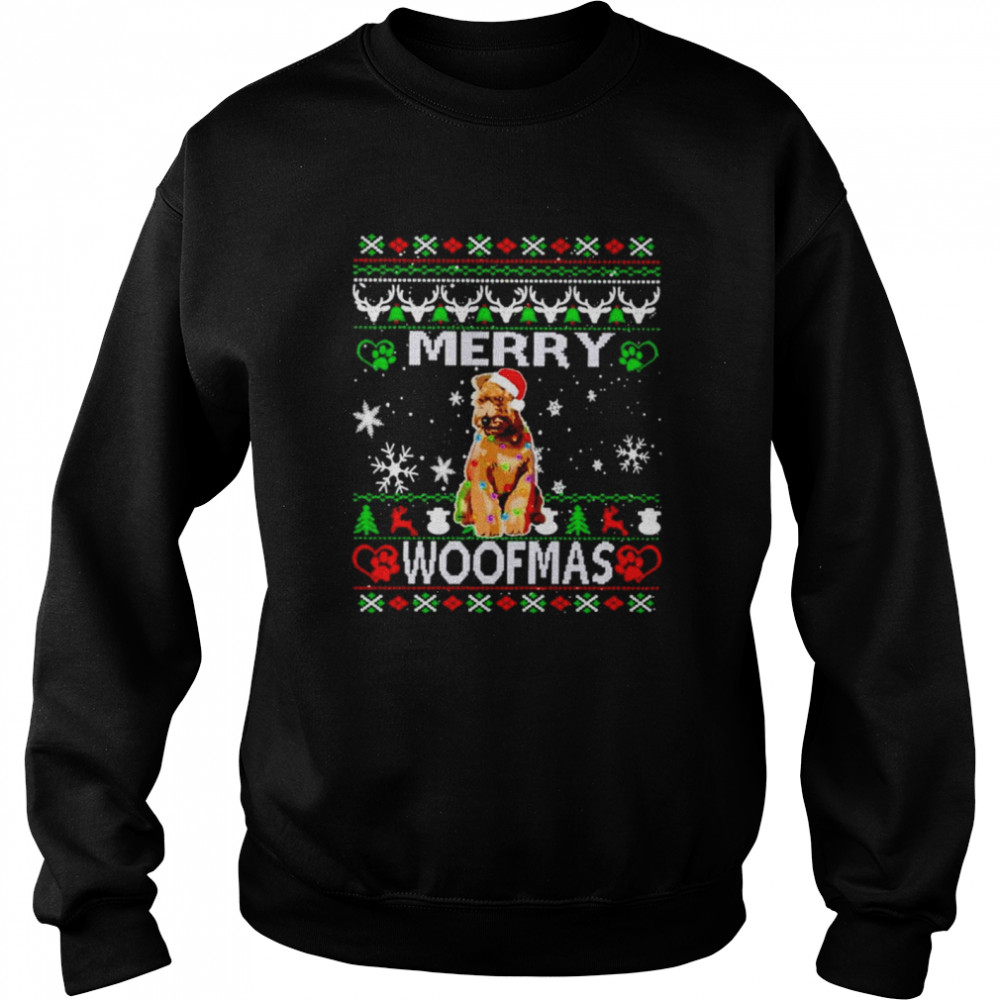 Merry Woofmas Wheaten Christmas shirt Unisex Sweatshirt