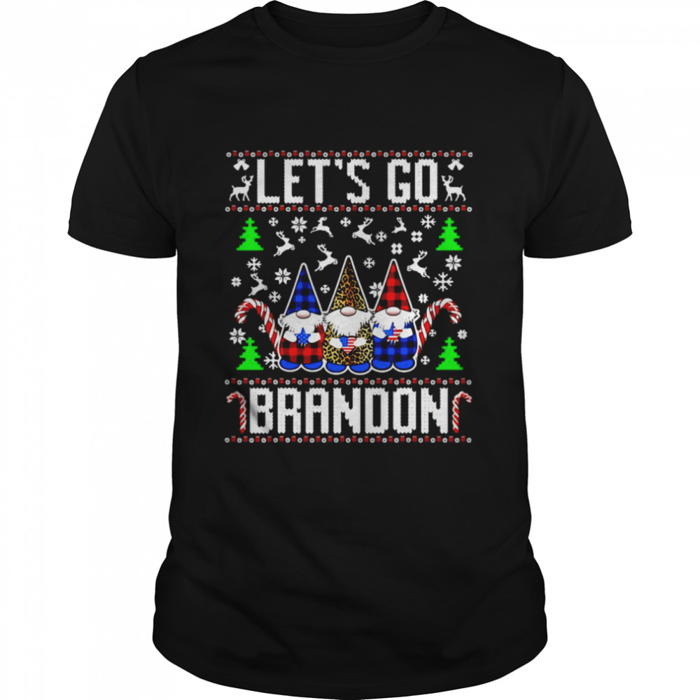 Let’s Go Brandon Us Flag Ugly Christmas Sweater  Classic Men's T-shirt