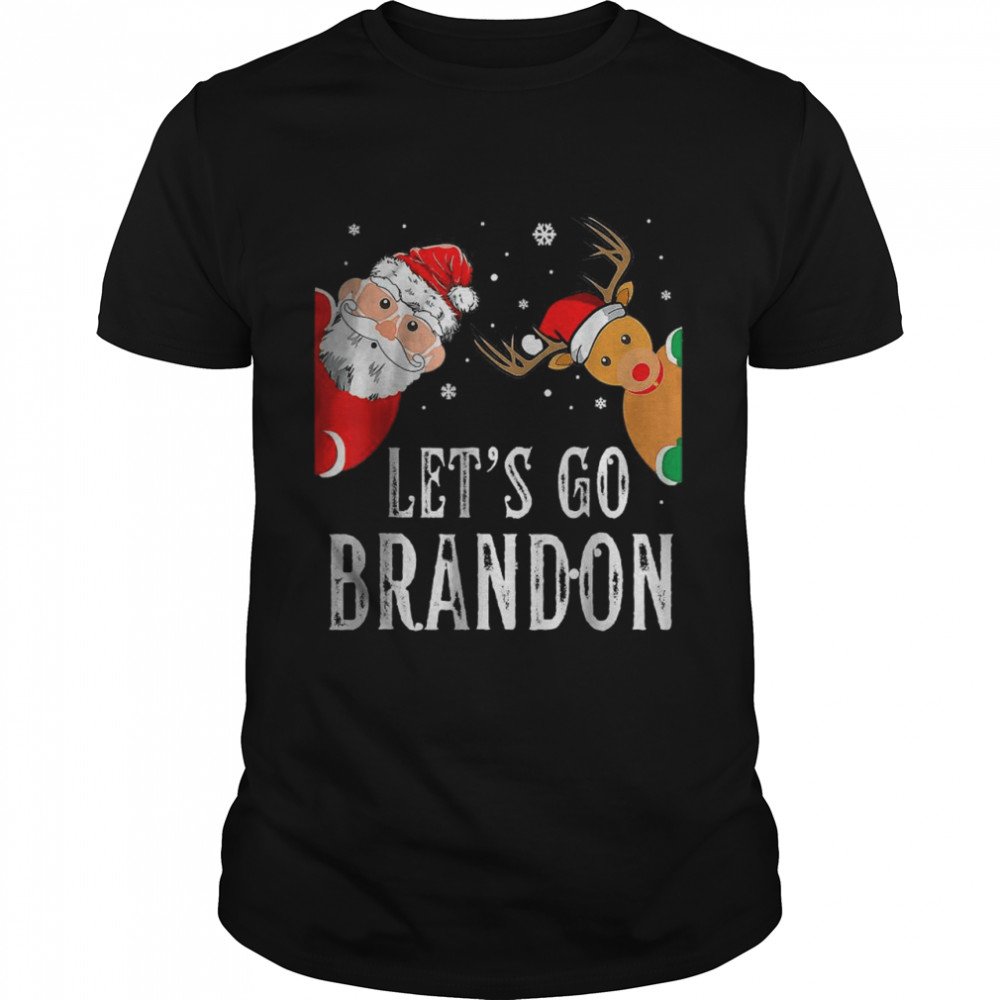 Let’s Go Branson Brandon Christmas Lights Reindeer  Classic Men's T-shirt