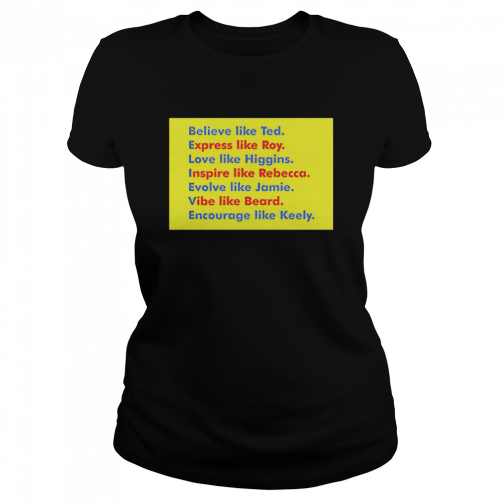 believe like ted express like roy shirt Classic Women's T-shirt