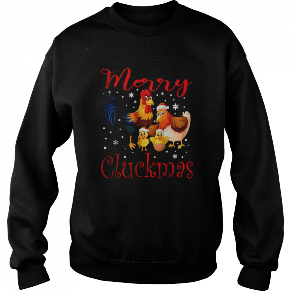 Merry Cluckmas Chicken Christmas T- Unisex Sweatshirt