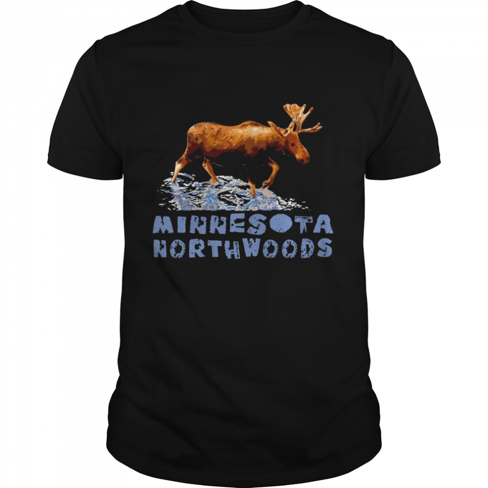 Minnesota Northwoods Outdoors Resort Vacation Moose Classic Men's T-shirt