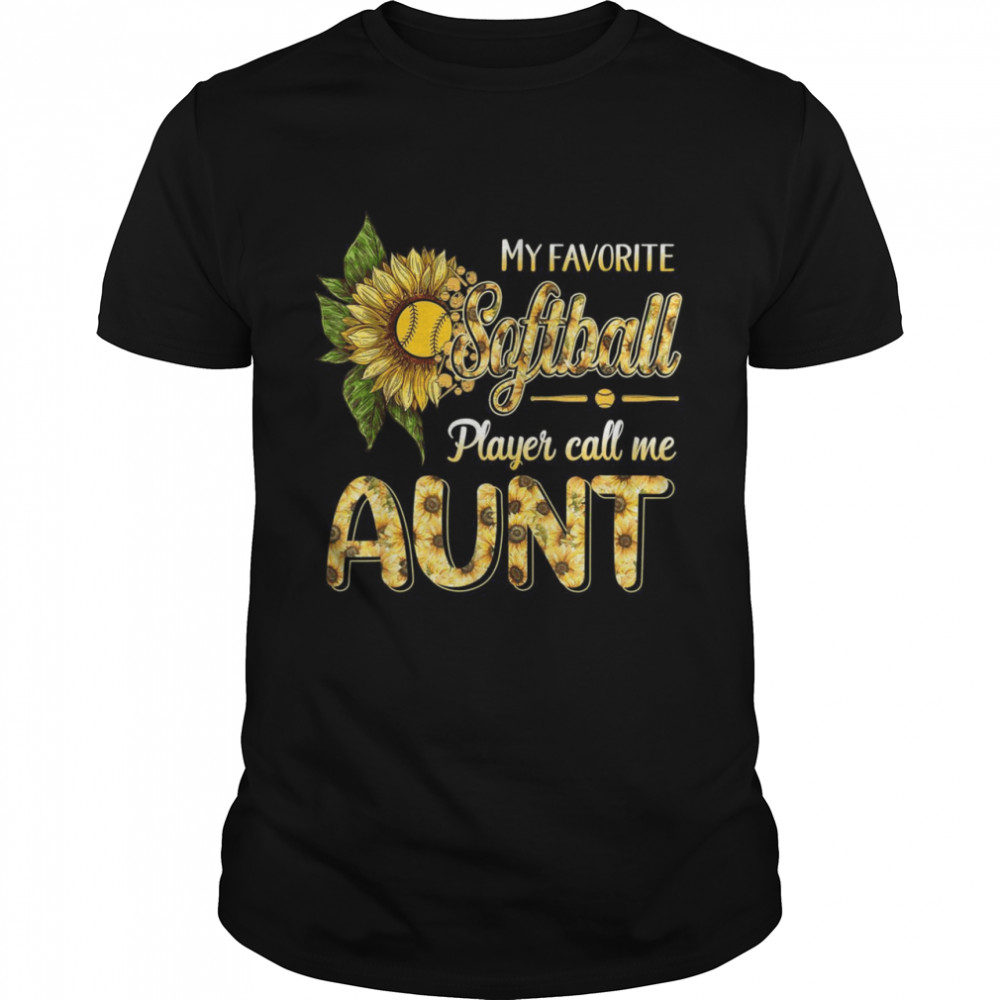 Softball Baseball Sunflower Mother’s Day For Aunt Classic Men's T-shirt