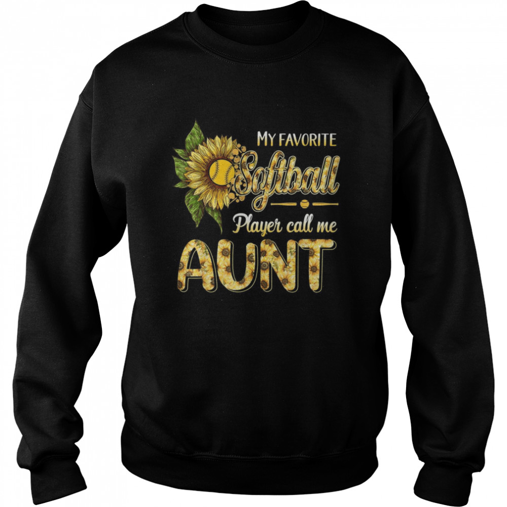 Softball Baseball Sunflower Mother’s Day For Aunt Unisex Sweatshirt