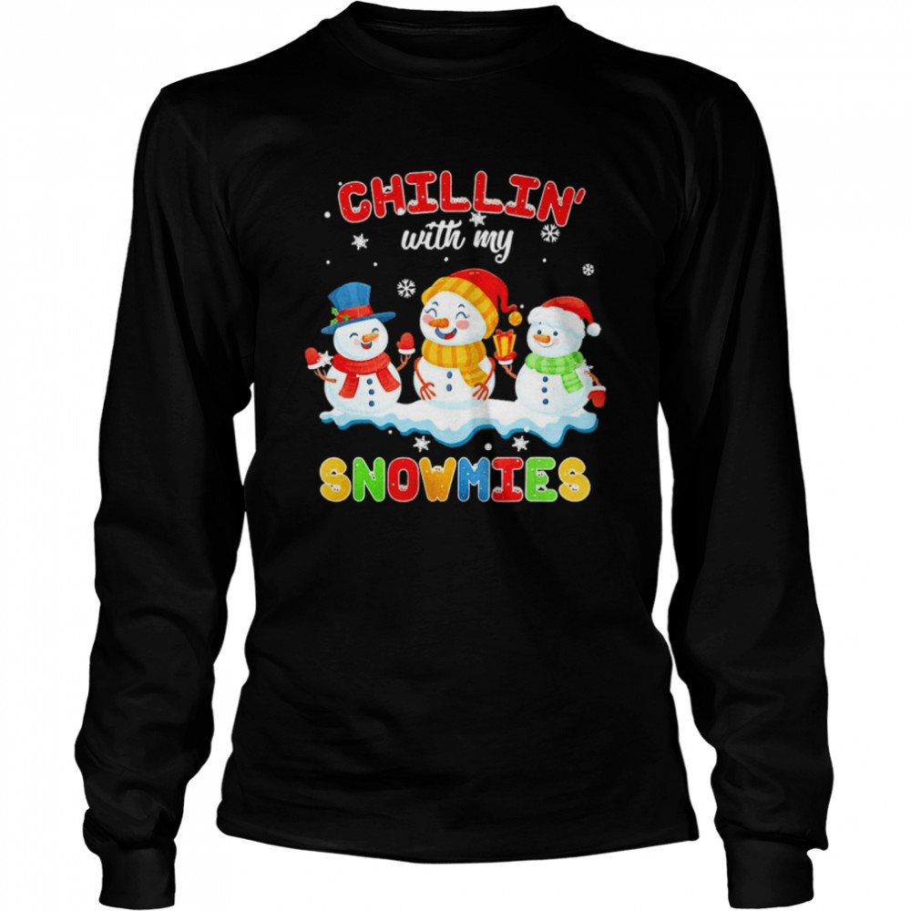 Chillin With My Snowmies Christmas Sweater  Long Sleeved T-shirt