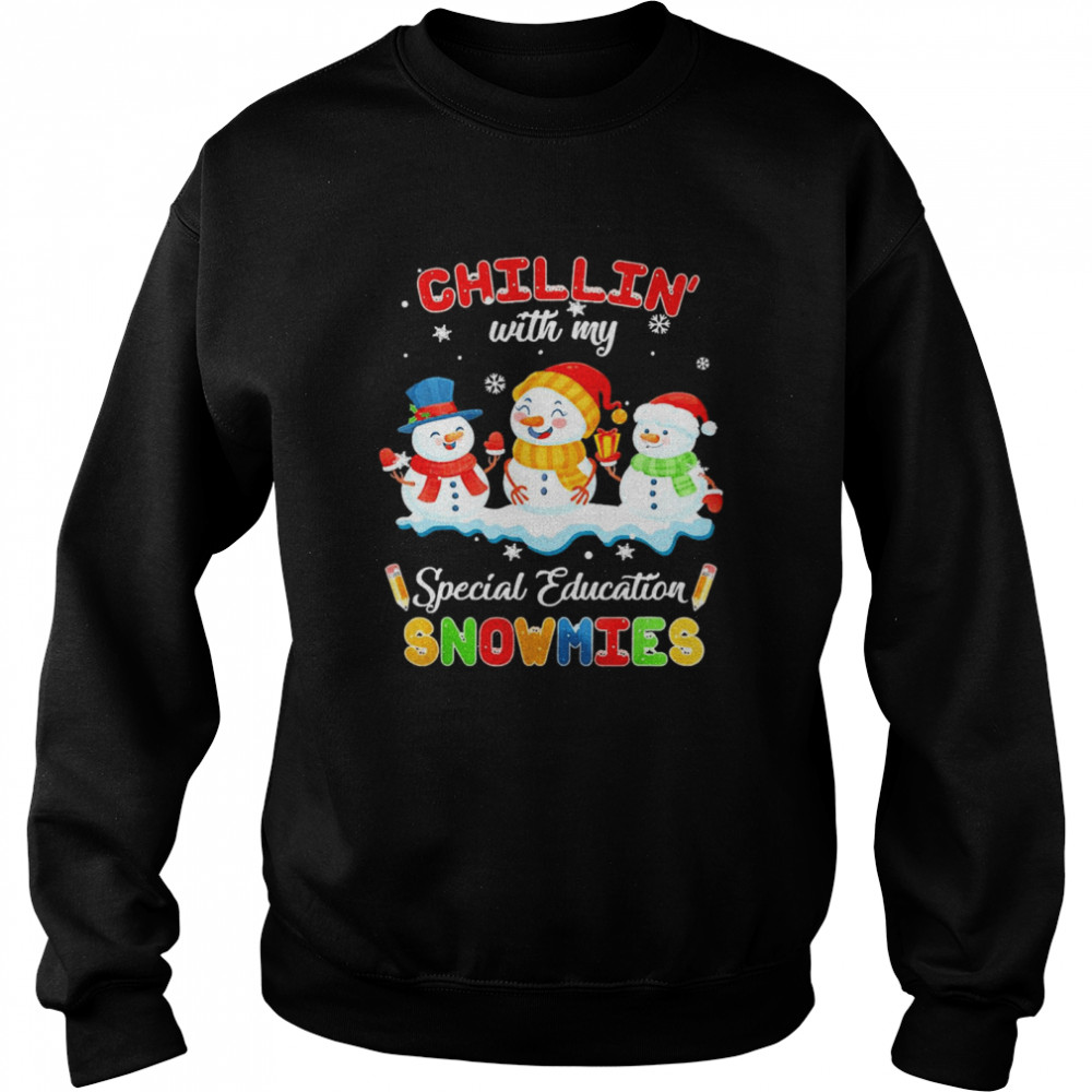 Chillin With My Special Education Snowmies Christmas Sweater  Unisex Sweatshirt