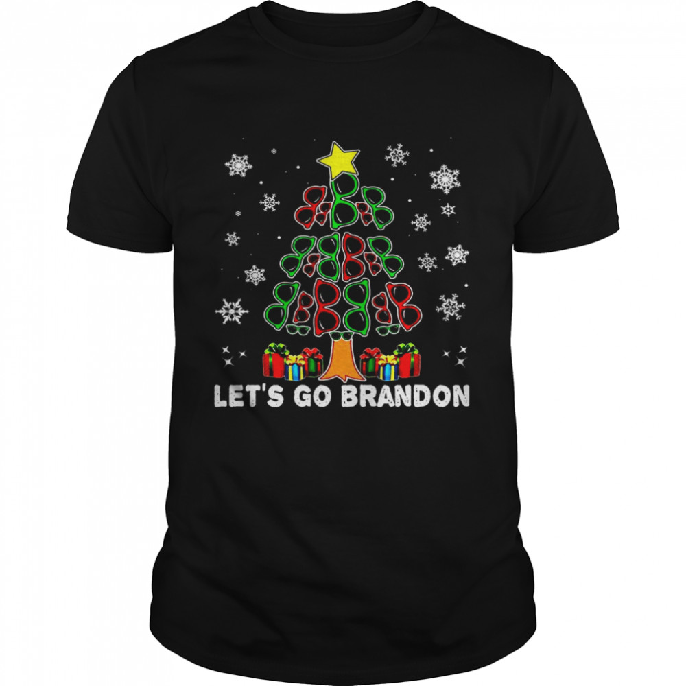 Glassess Christmass Trees Lets’ss Gos Brandons Shirts