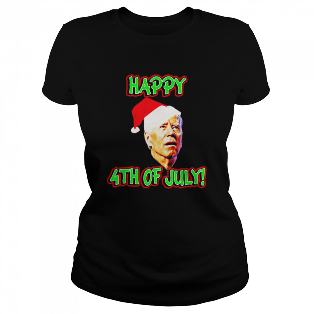 Santa Biden Anti Joe Biden Happy 4th of July Biden X-mas T- Classic Women's T-shirt