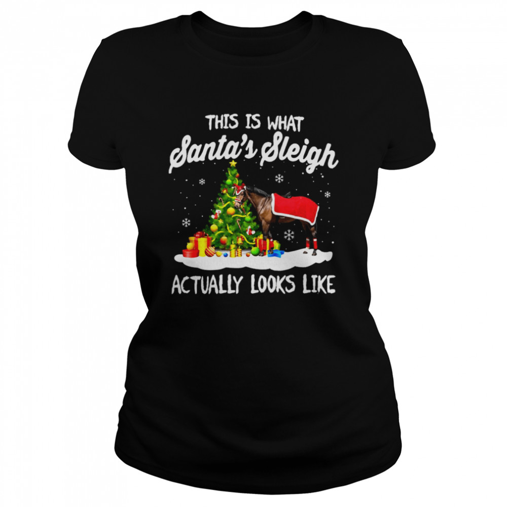 This Is What Santa’s Sleigh Actually Looks Like Christmas Sweater  Classic Women's T-shirt
