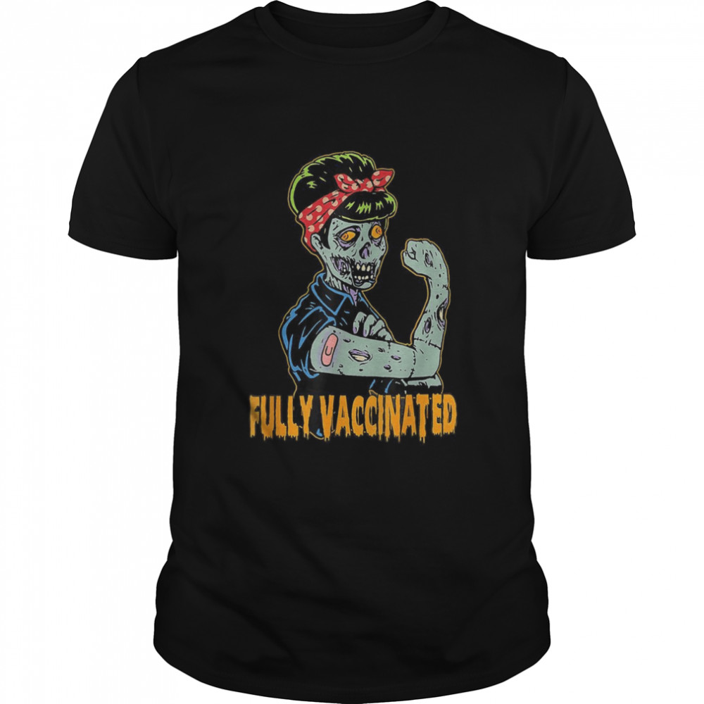 Vaccinated Halloween Zombie Scarry Shirts