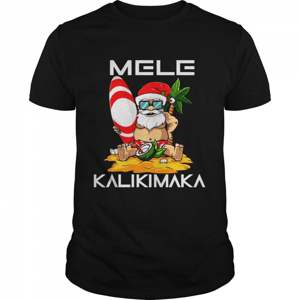 Mele Kalikimaka Christmas in July Santa Hawaiian Surfing Shirts