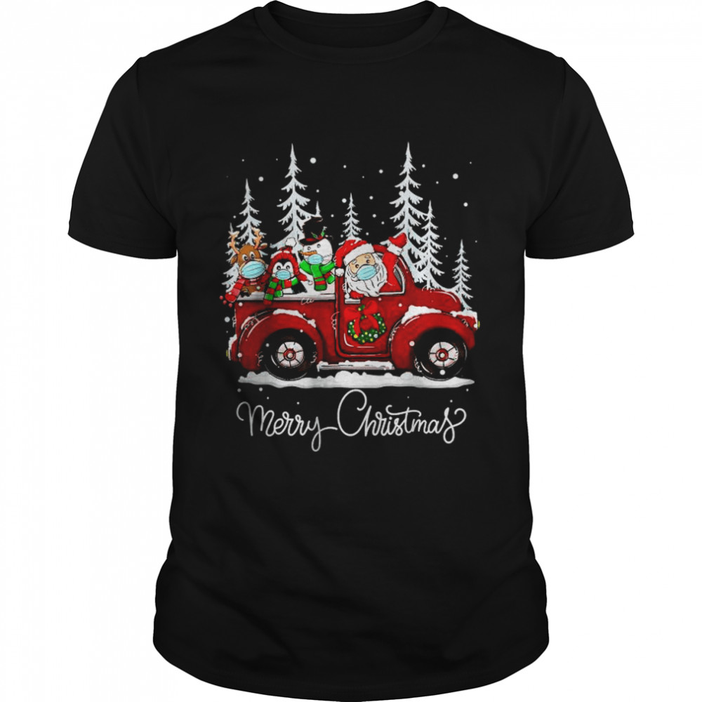 Merrys Christmass Trees Buffalos Plaids Reds Trucks T-Shirts