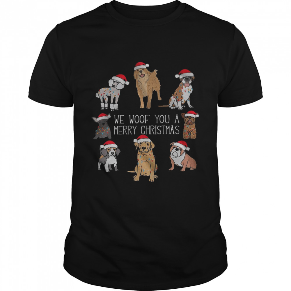 We woof you a merry christmas dogs shirt Classic Men's T-shirt