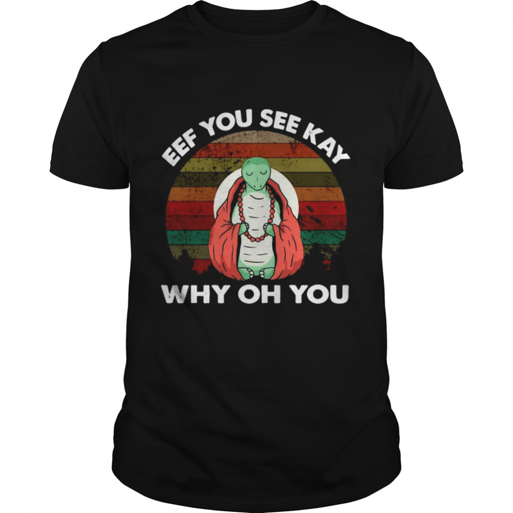 Eff You See Kay Why Oh You Turtle Funny Vintage Shirt