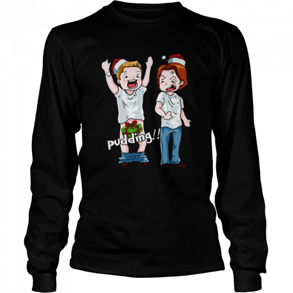 merry Christmas Pudding Sweater  Long Sleeved T-shirt