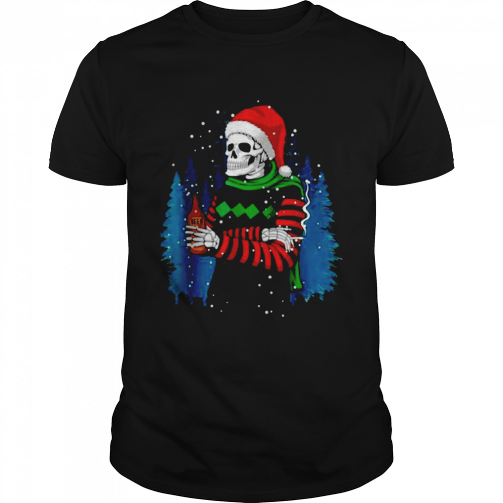 merry Christmas Winter Skull Family Xmas Sweater  Classic Men's T-shirt