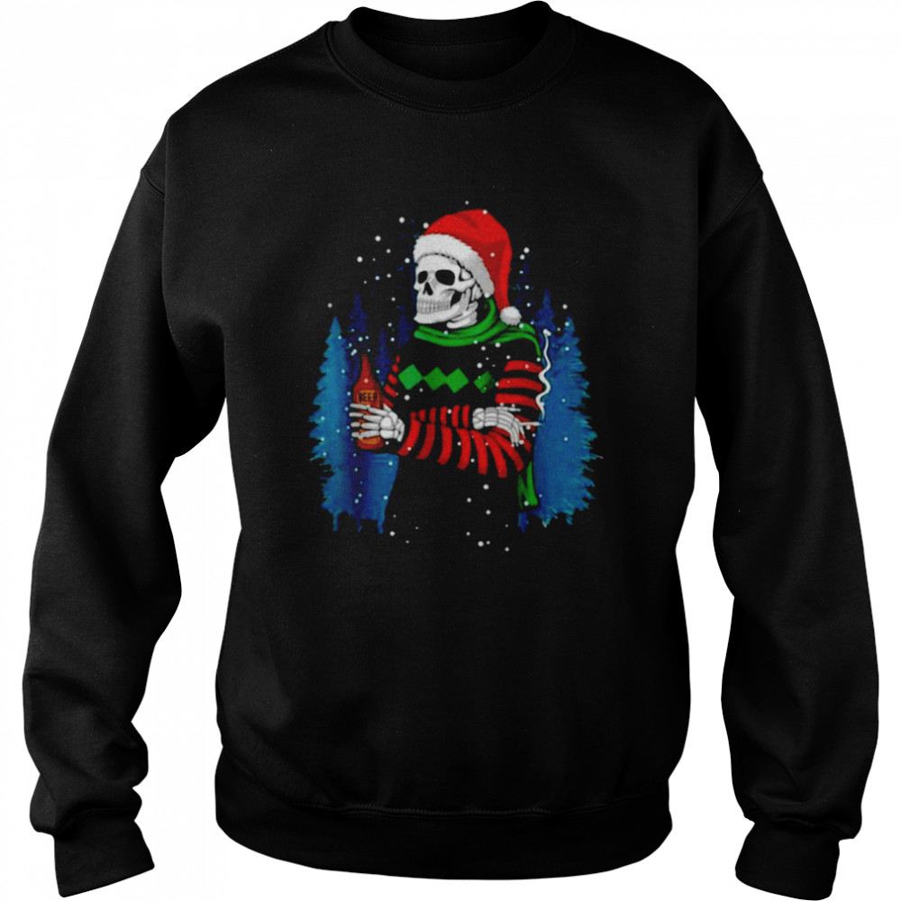merry Christmas Winter Skull Family Xmas Sweater  Unisex Sweatshirt