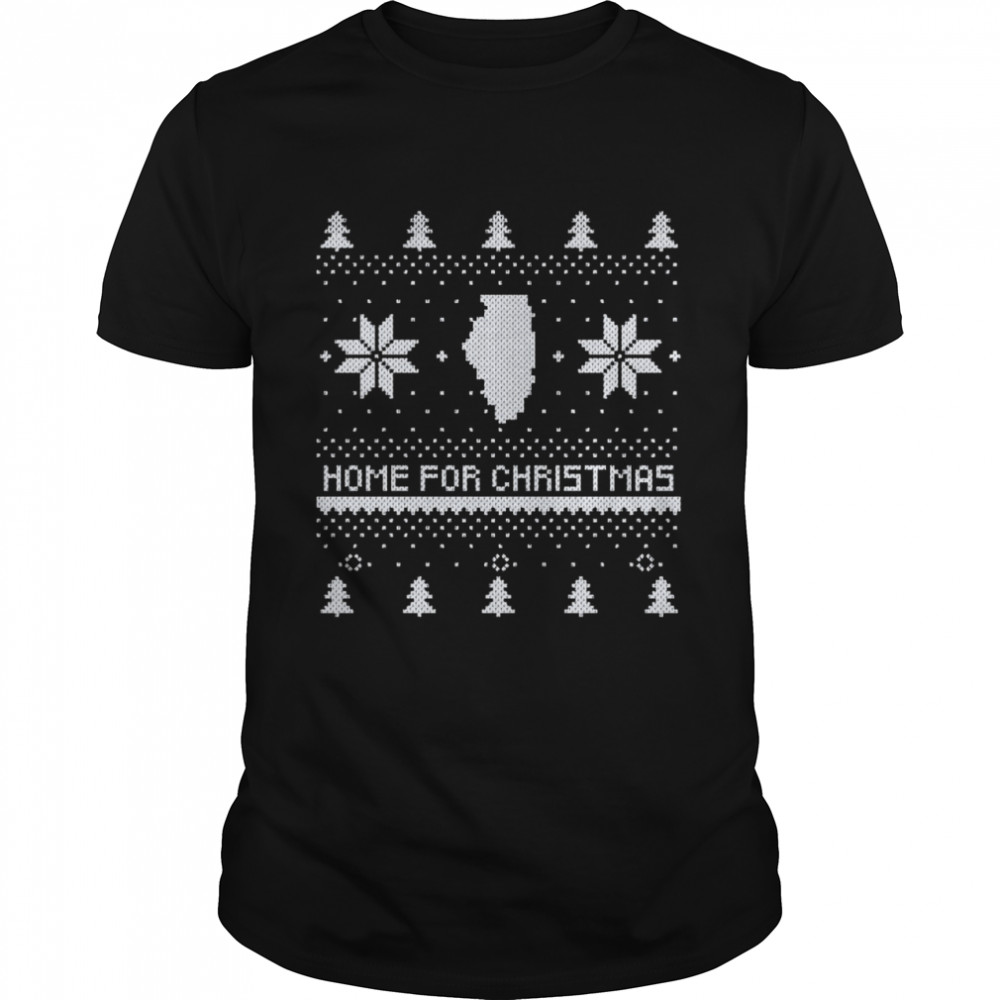 Home for Christmas Illinois Ugly Style Family Shirts