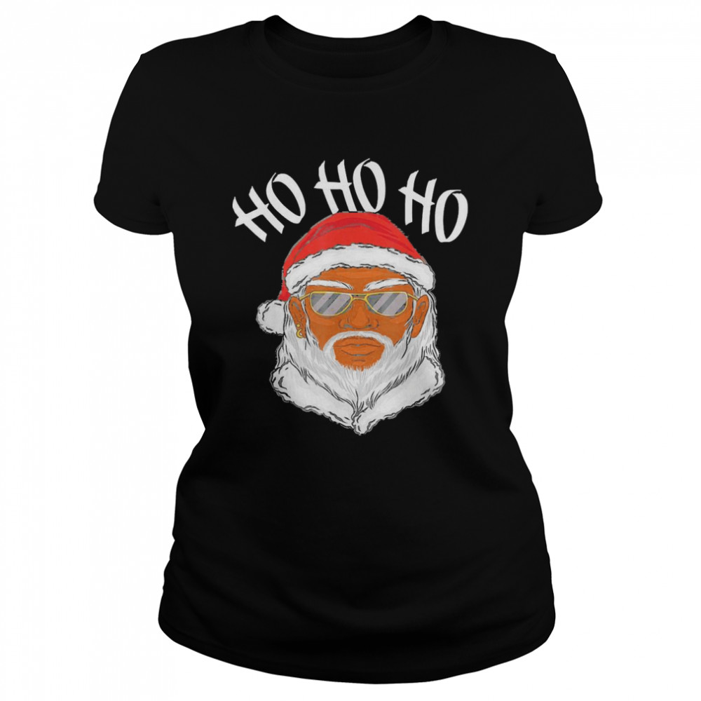 African American Santa Claus Black Father Christmas HO HO HO Classic Women's T-shirt
