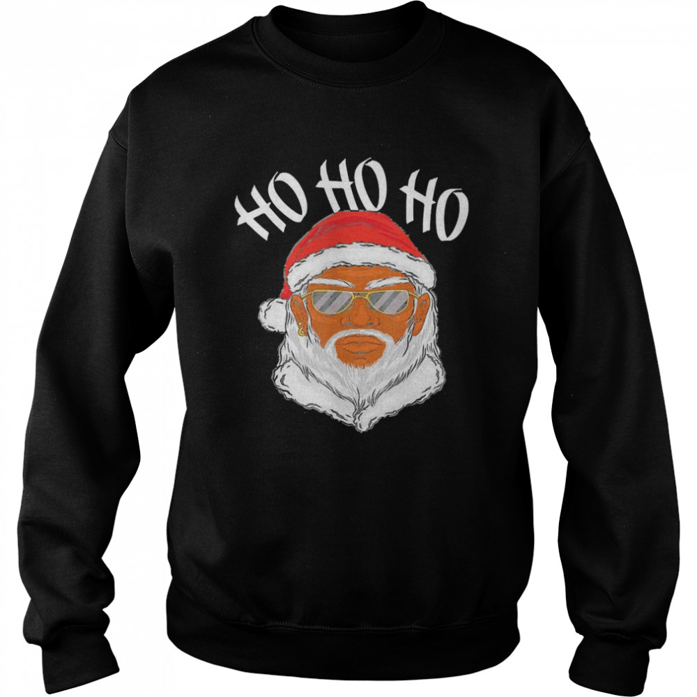 African American Santa Claus Black Father Christmas HO HO HO Unisex Sweatshirt
