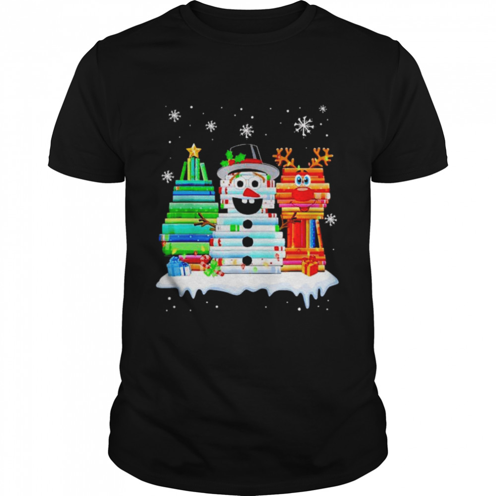 Awesome book merry Christmas Librarian shirt Classic Men's T-shirt
