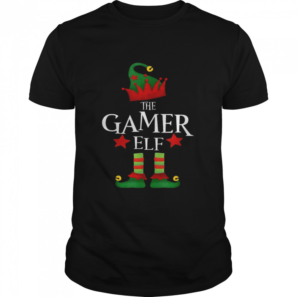 Christmas The Gamer Elf Matching Family Party Pajama  Classic Men's T-shirt