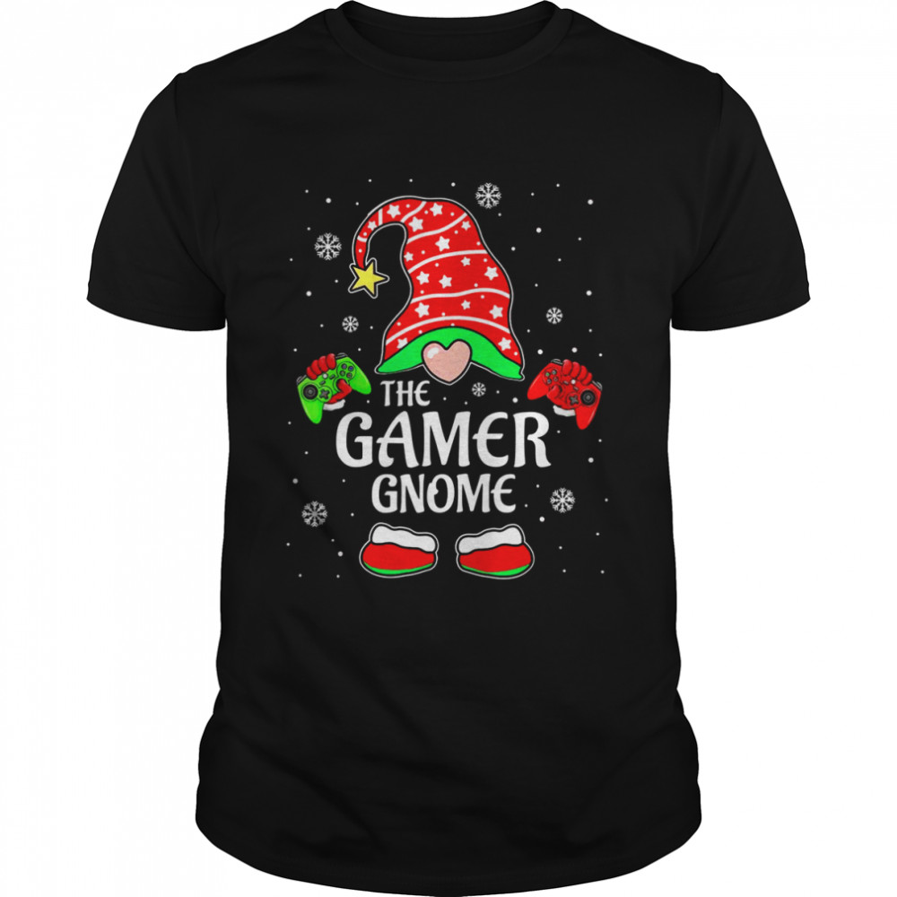 Gamer Gnome Red Plaid Matching Family Christmas Pajama Shirts