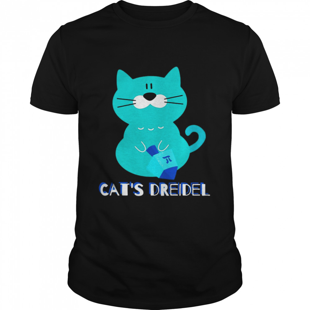 Hanukkahs Dreidels Chanukahs Cats Shirts