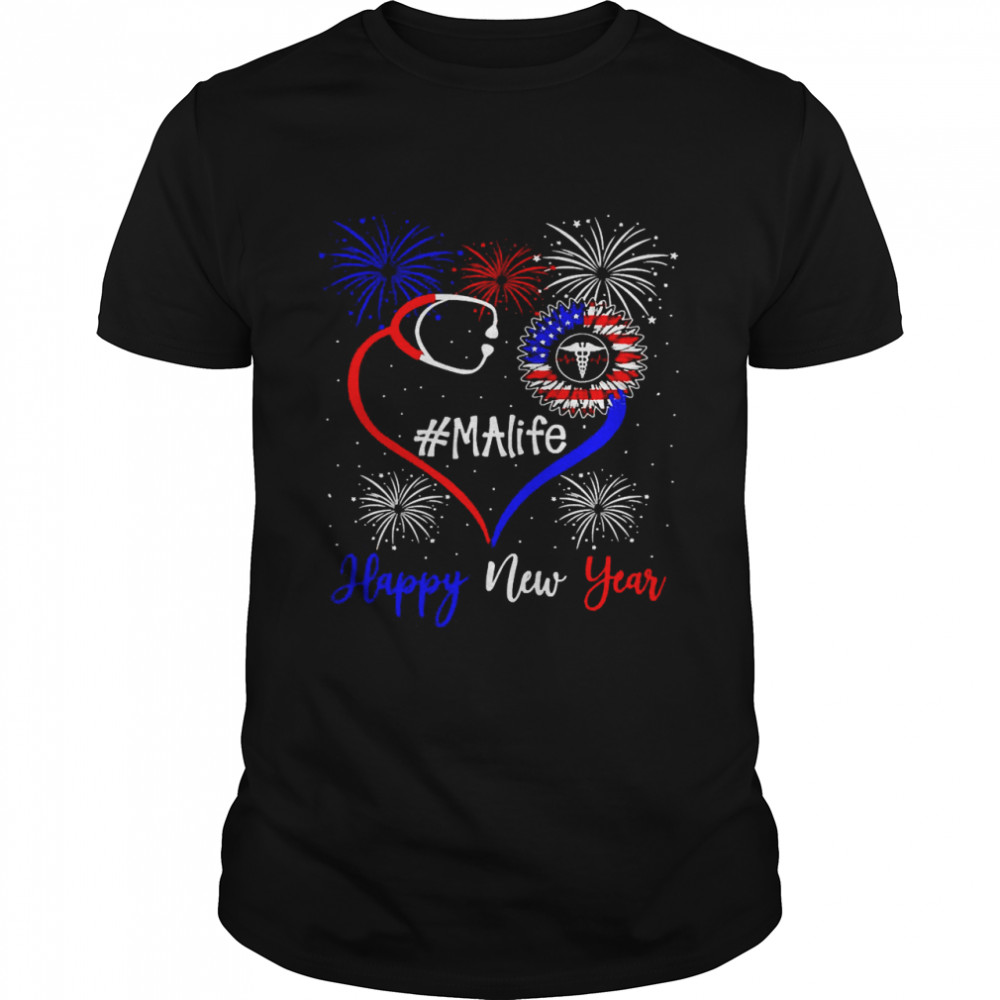 Happy New Year Nurse MA Life Shirts