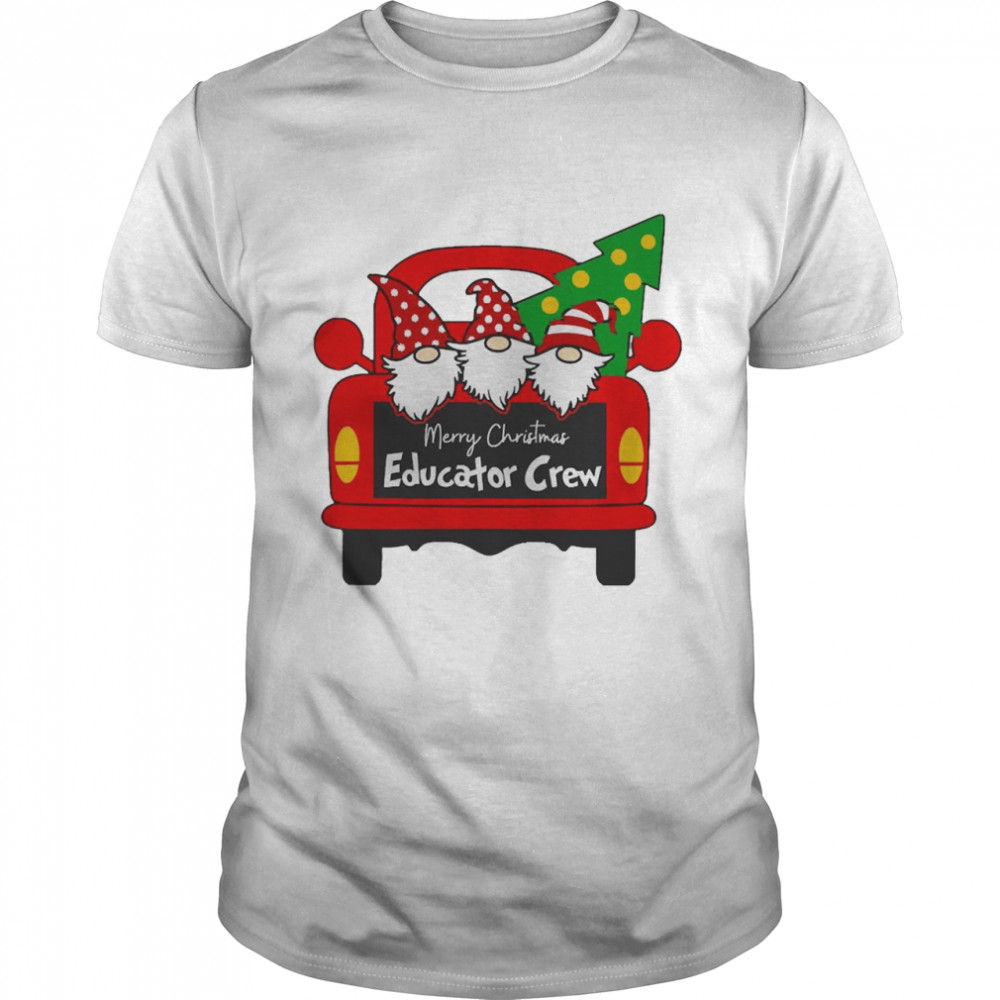 Merry Christmas Educator Crew Christmas Sweater  Classic Men's T-shirt