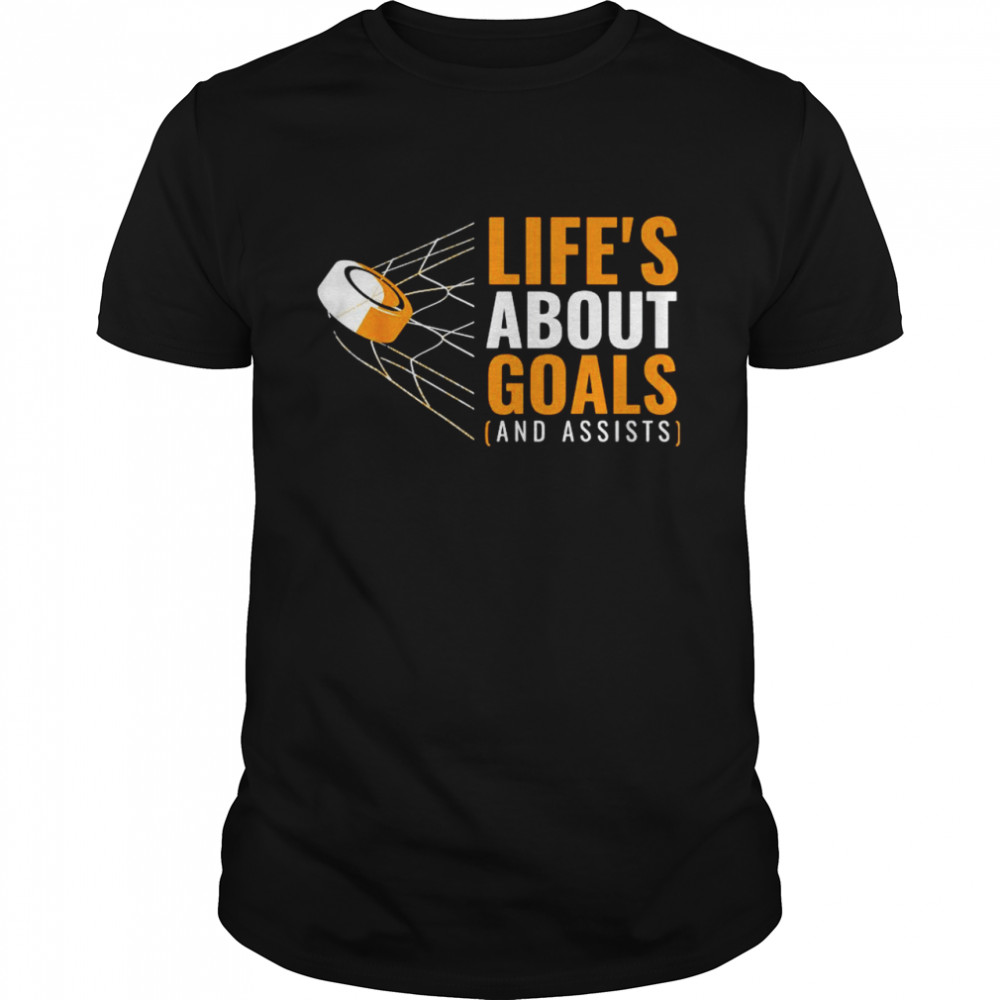 Life’s About Goals Ice Hockey  Classic Men's T-shirt