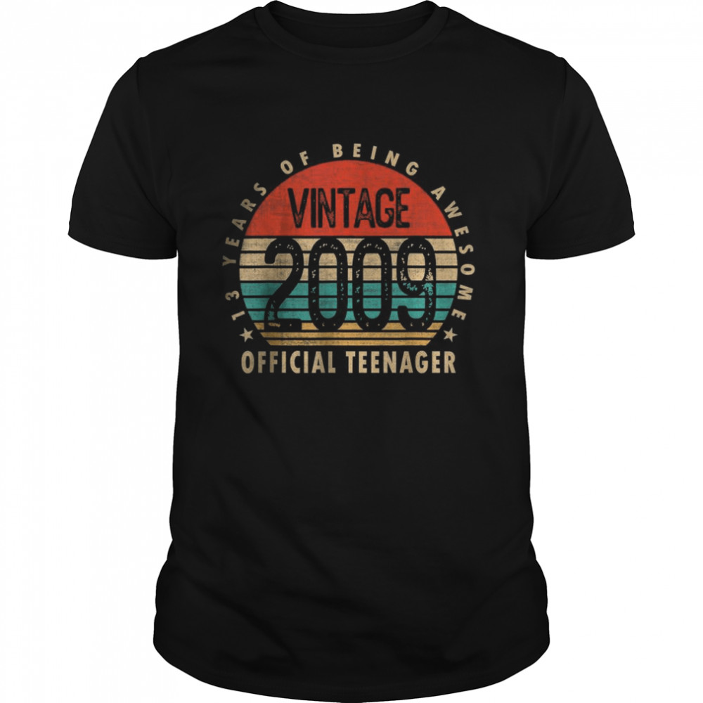 Vintage 2009 Official Teenager 13 Years Of Being Awesome T- Classic Men's T-shirt