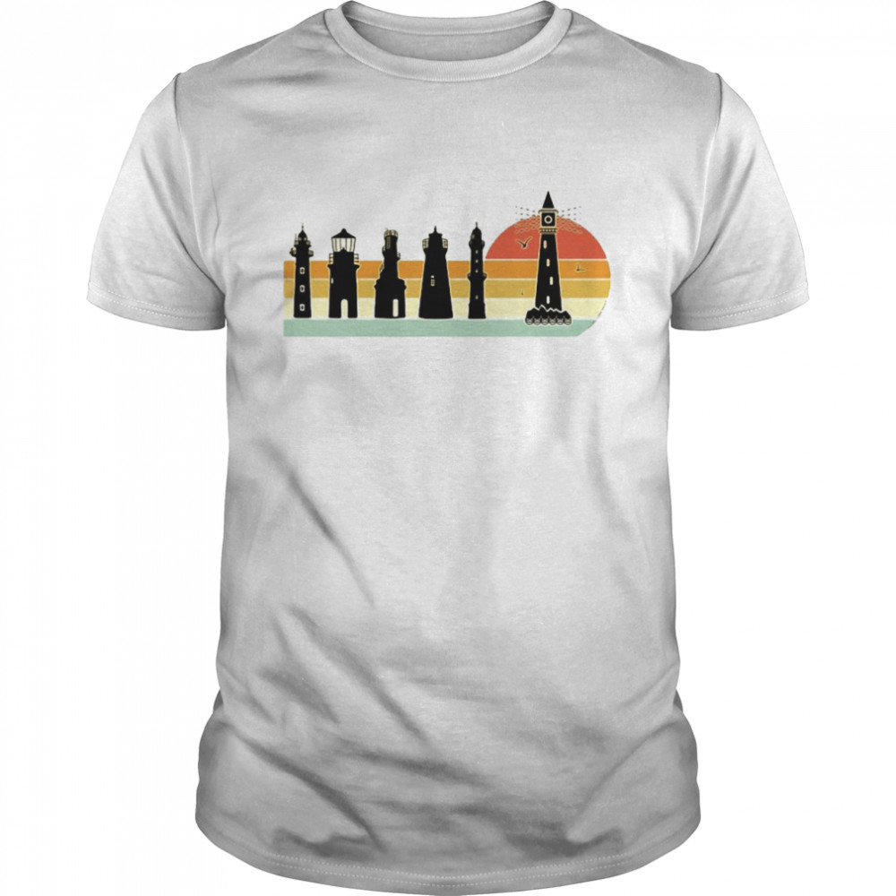 Cool Nautical Lighthouse Design Lighthouse Lovers Shirt