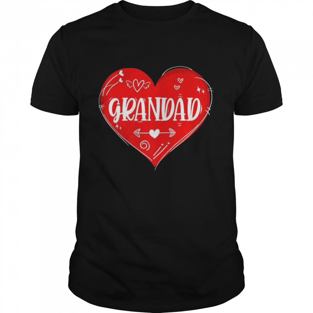 Grandad Is My Valentine Matching Family Heart Couples Shirts