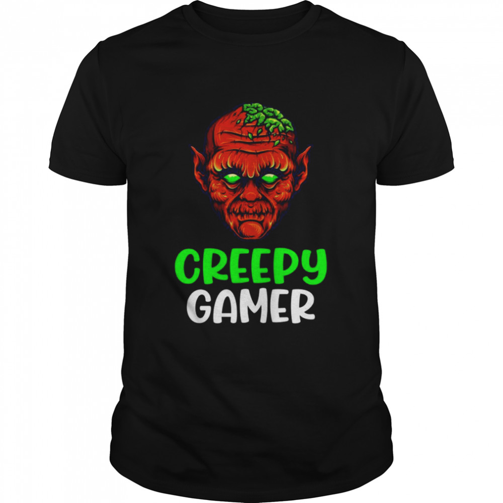 Zombie Gamer Creepy Halloween Video Game Skeleton Scary Shirt