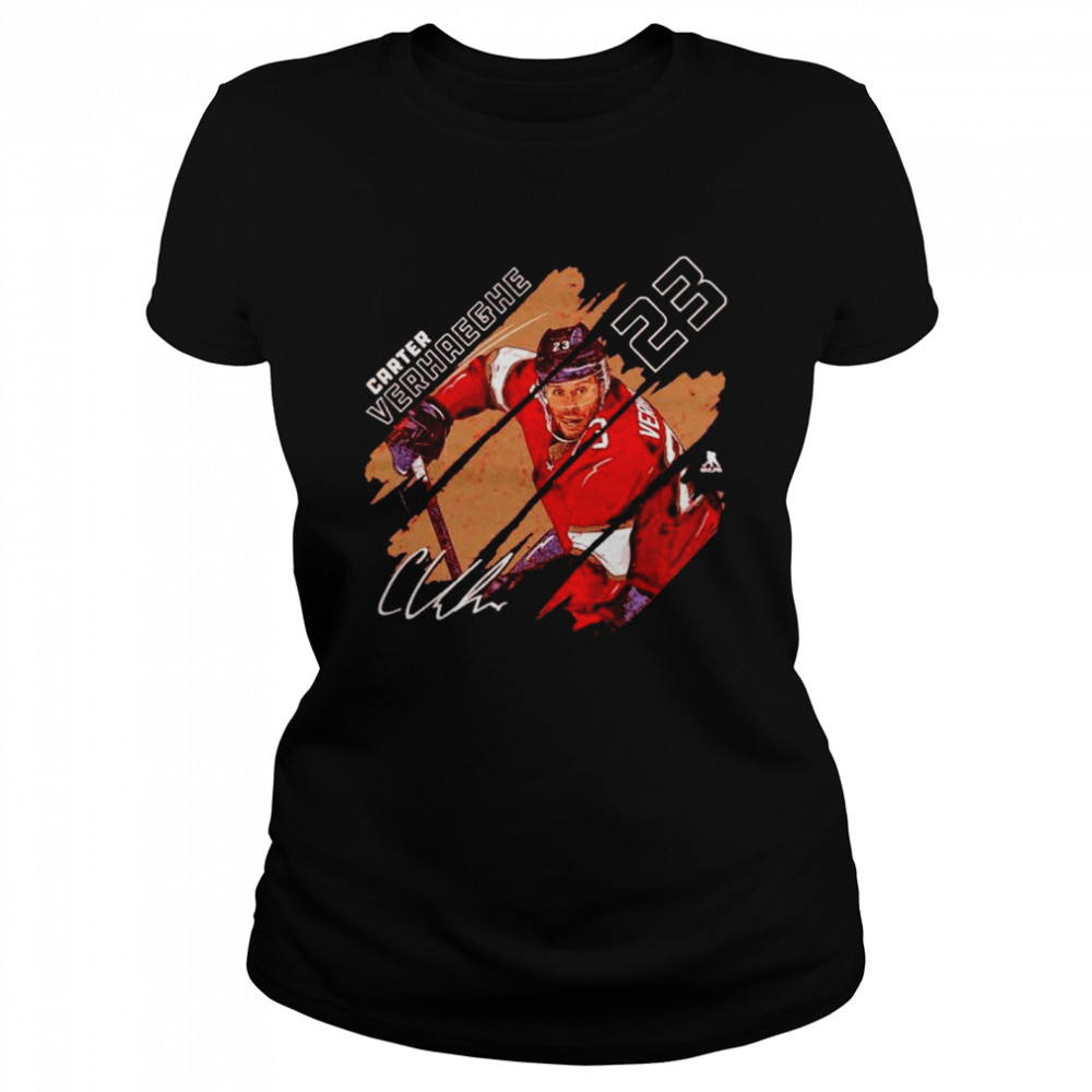 Awesome florida Hockey Carter Verhaeghe #23 stripes signature shirt Classic Women's T-shirt
