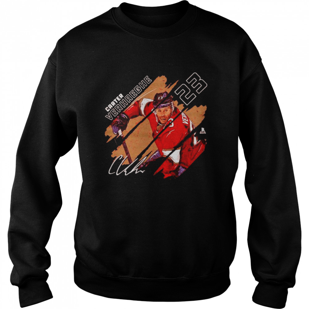 Awesome florida Hockey Carter Verhaeghe #23 stripes signature shirt Unisex Sweatshirt
