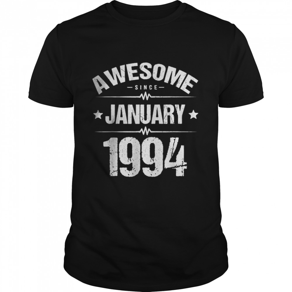 Awesome Since January 1994 28 Years Old 28th Birthday T- Classic Men's T-shirt