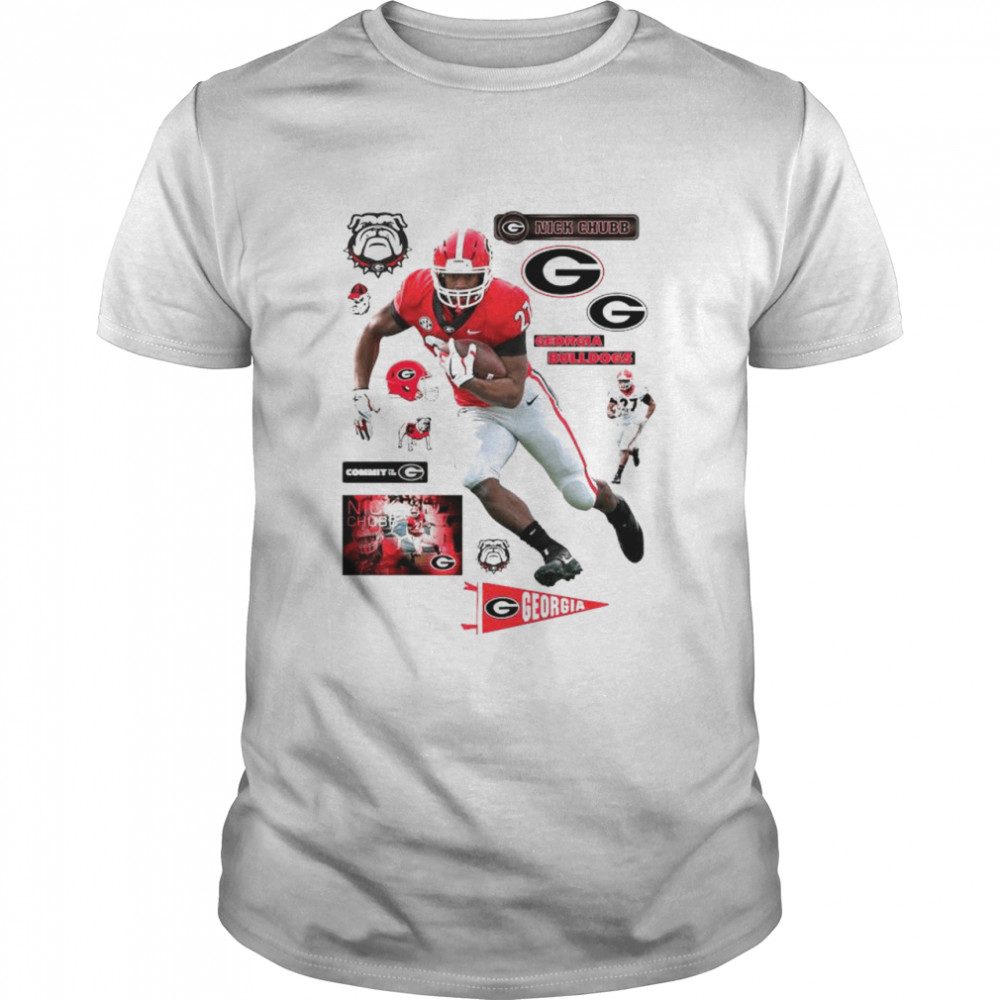 Nick Chubb Georgia Bulldogs Fathead T-shirt Classic Men's T-shirt
