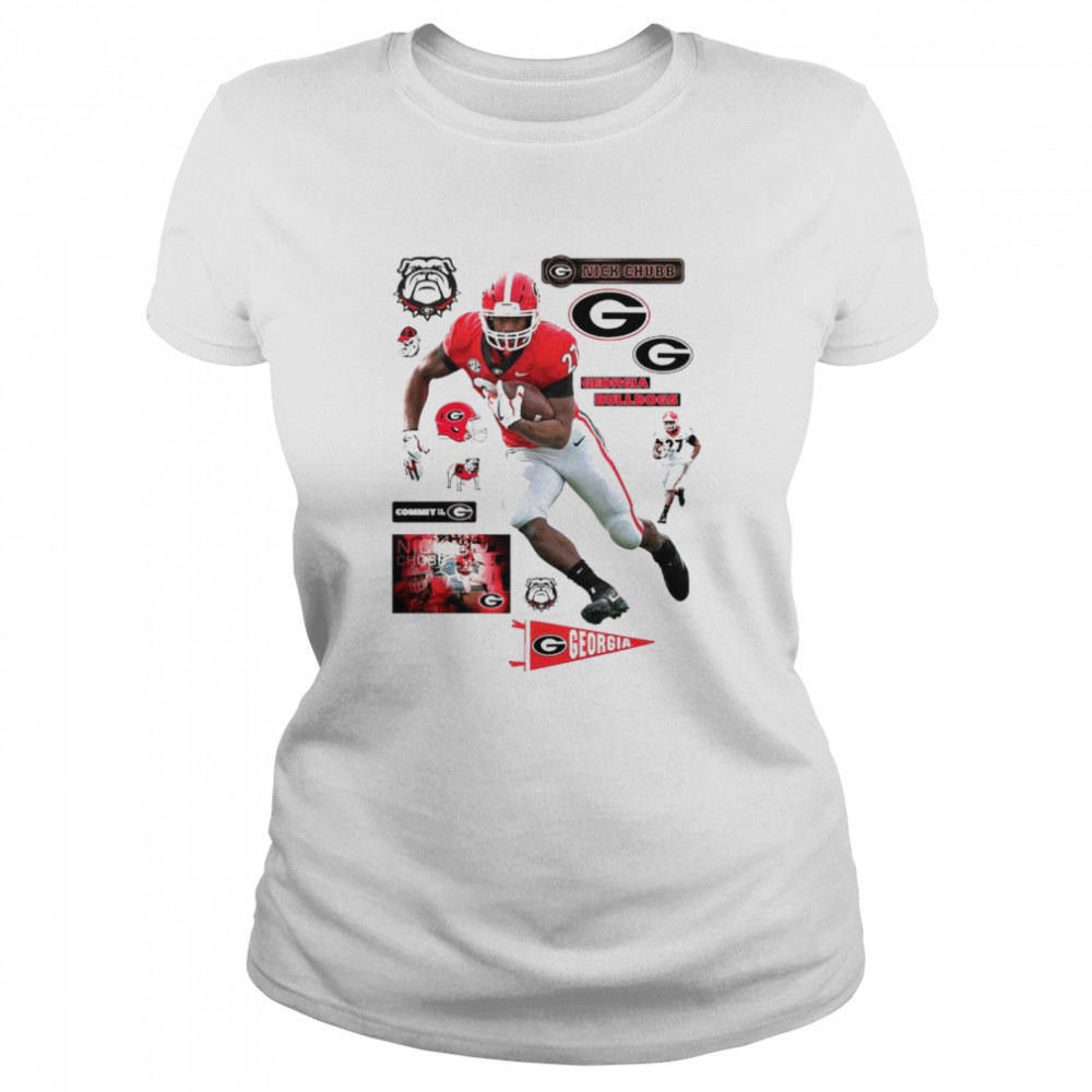 Nick Chubb Georgia Bulldogs Fathead T-shirt Classic Women's T-shirt