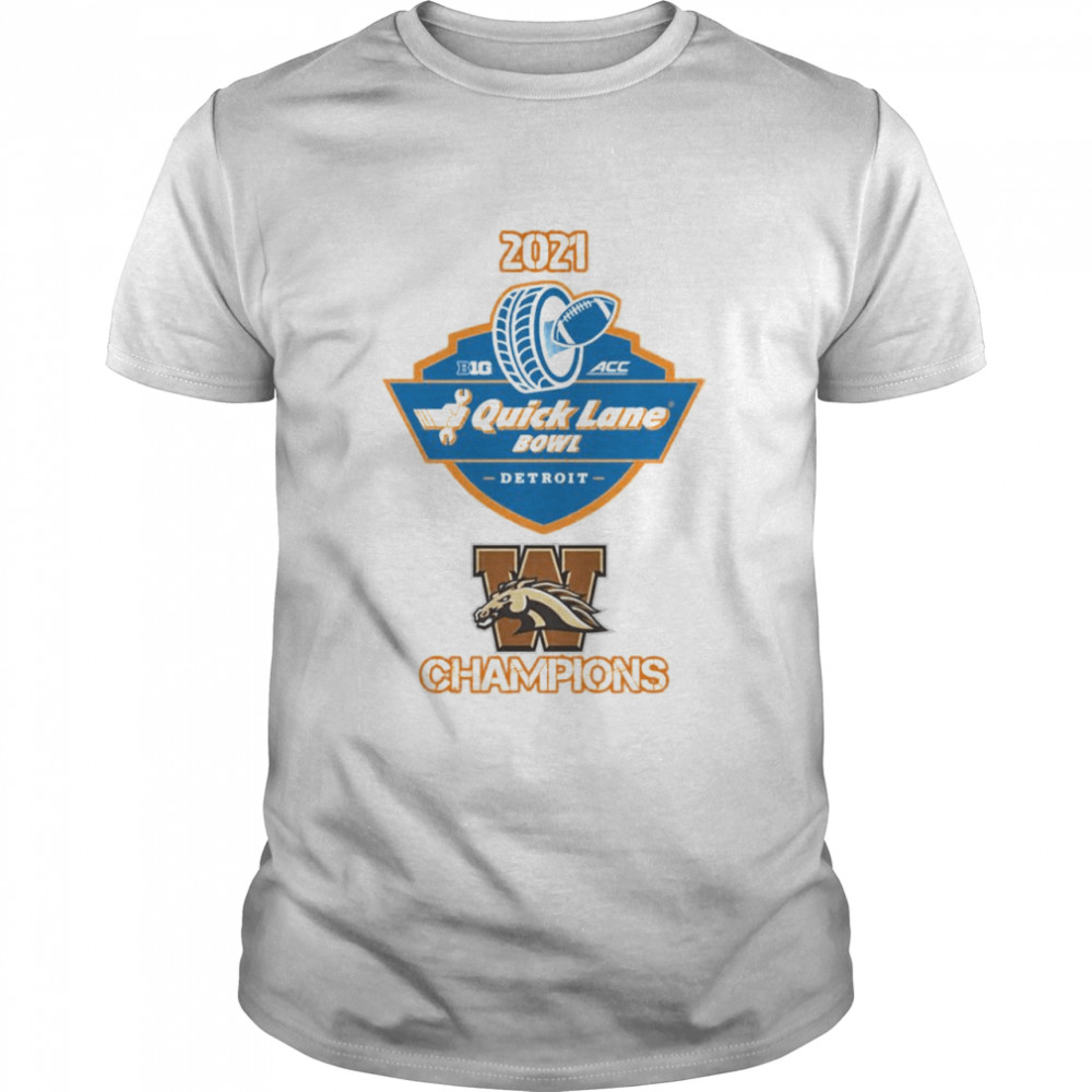 WMU 2021 Quick Lane Bowl Champions Gear shirts