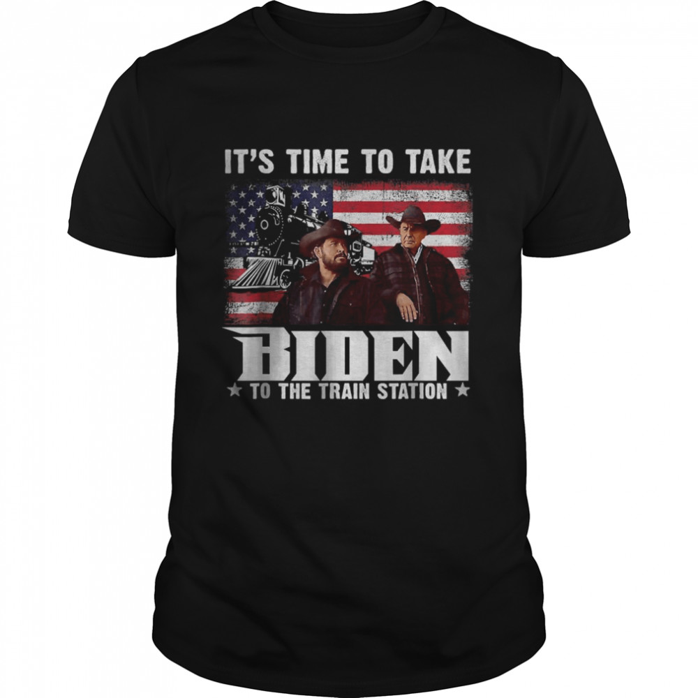 It’s time to take brandon to the train station American flag shirt Classic Men's T-shirt
