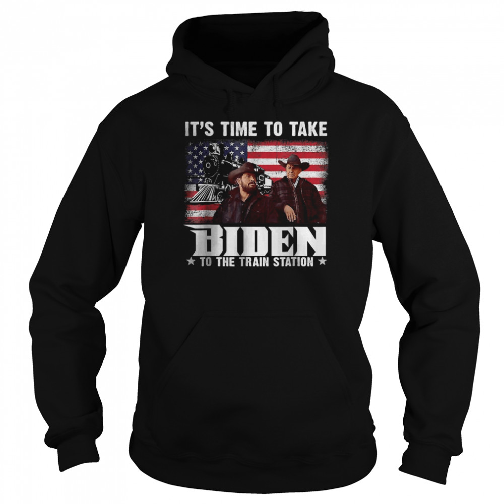 It’s time to take brandon to the train station American flag shirt Unisex Hoodie