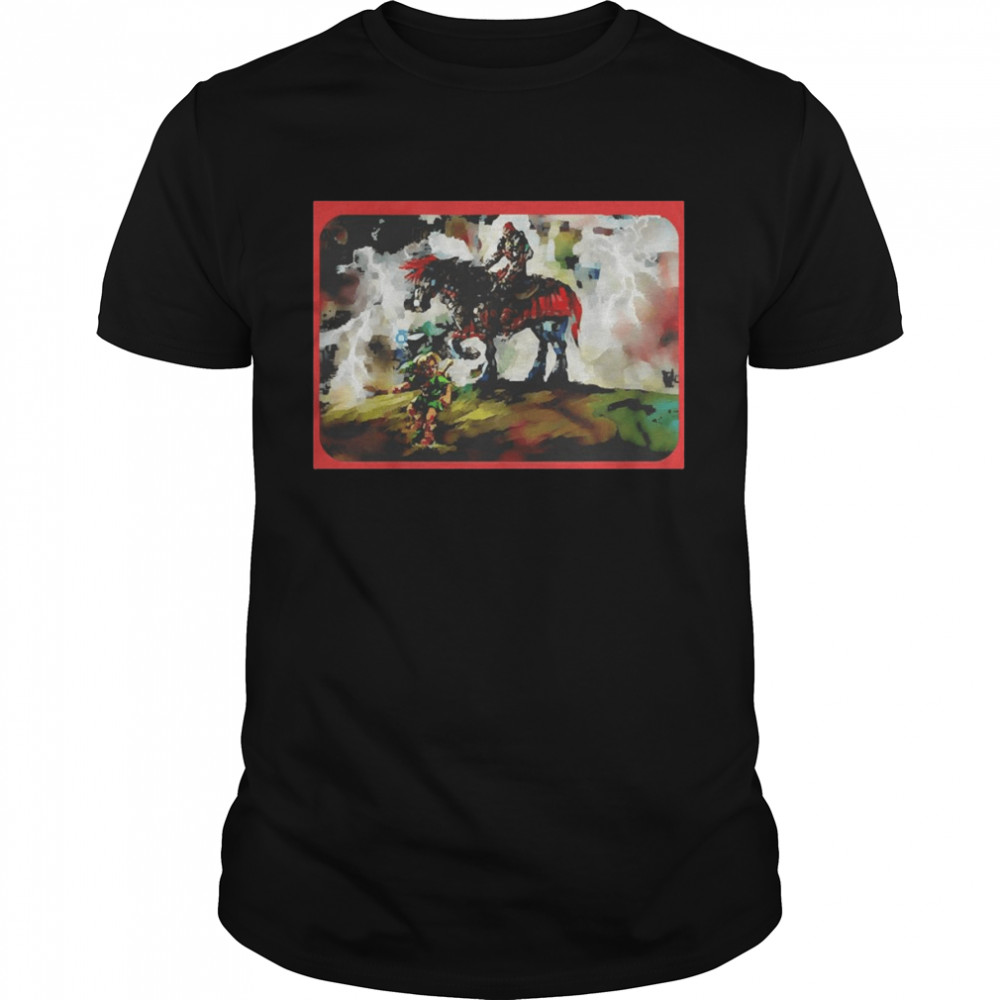 horse Link And Ganondorf Ocarina of Time  Classic Men's T-shirt
