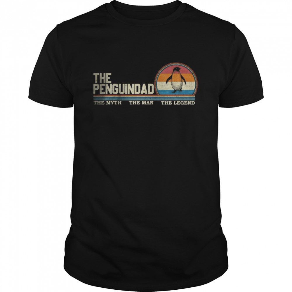 Retro The PenguinDad The Myth The Man The Legend T-Shirt