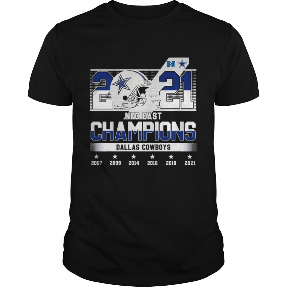 2021 Nfc East Champions Dallas Cowboys 2007 2021 Shirts