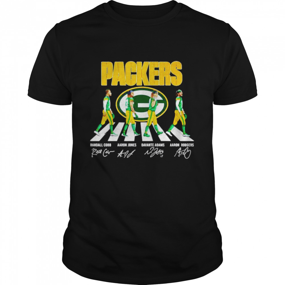 Green Bay Packer Walking Abbey Road Signatures shirt