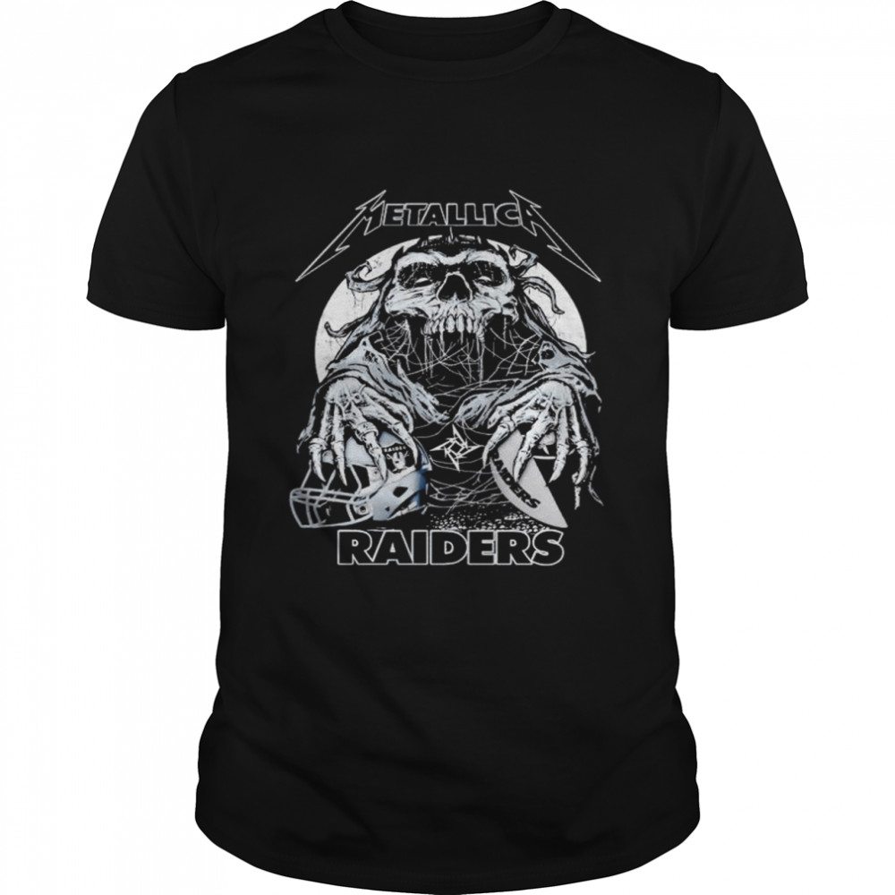 Las Vegas Raiders Metallica skeleton shirt